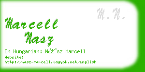 marcell nasz business card